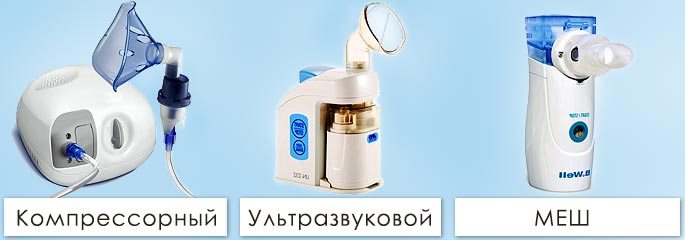 Компрессорный, ультразвуковой, меш небулайзеры